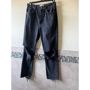 AGOLDE "Riley" Black Wash Distressed Jeans SZ 25 EUC
